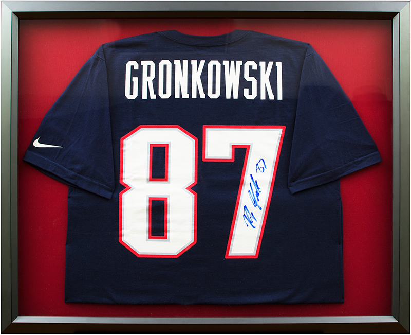 Image of Signed Rob Gronkowski T-Shirt in Frame