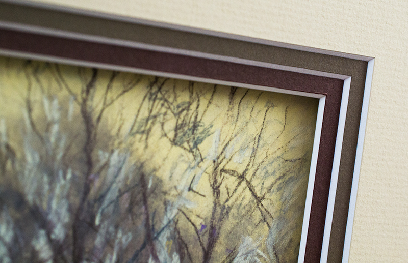 detail of mat boards