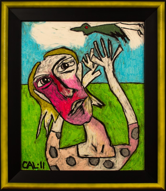 Image of Pastel Art in Picture Frame