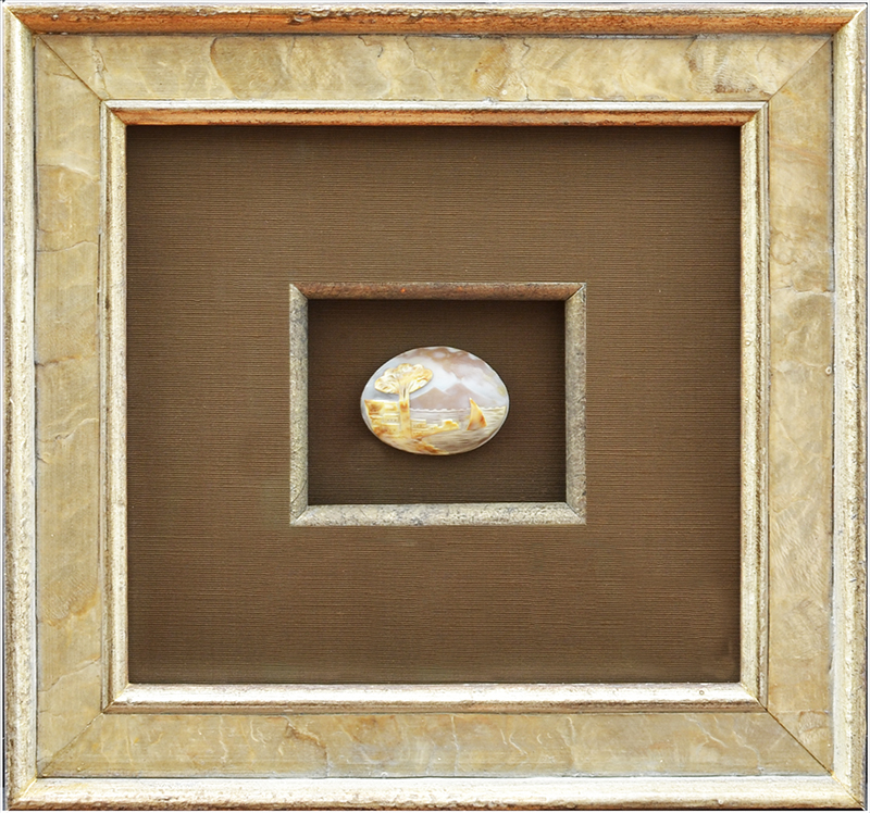 Image of Shell Cameo Carving in Showbox Frame