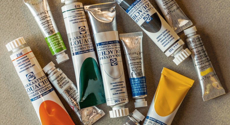 Opaque Gouache and Transparent Watercolor