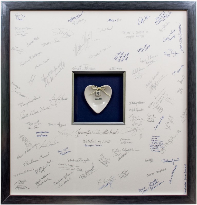 Image of Wedding Keepsake in Dark Wood Frame